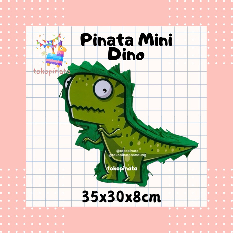 Pinata Mini Dino / Pinata Tarik Mini Dinosaurus / Pinata Mini Karakter / Pinata Goodiebag Ultah / Pi