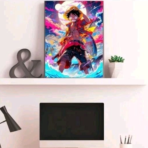 DEKORASI ANIME ONE PIECE KEREN MEDIA PAPAN MDF UKURAN 20X30 (BISA CUSTOM FOTO)