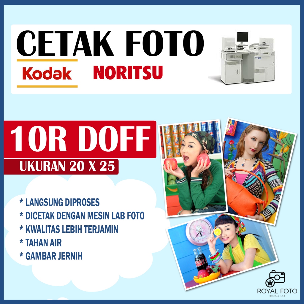 CETAK FOTO 10R DOFF KODAK Kwalitas Mesin lab