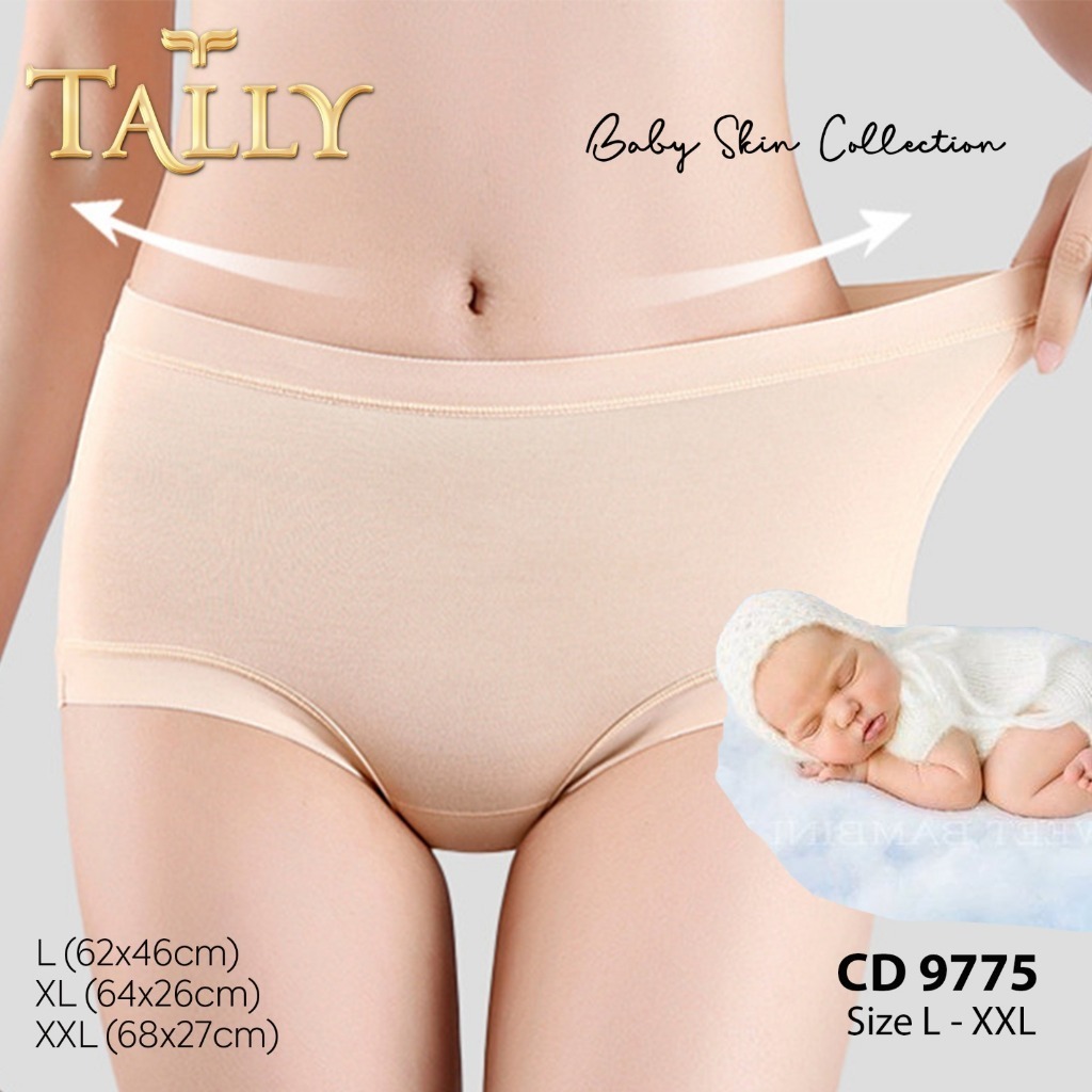 TALLY CD 9775 Celana Dalam Wanita Bahan Katun Baby Skin Fit to L - XXL PREMIUM Collection Pakaian Da