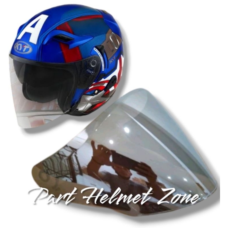 (TM1) Kaca Helm Edisi Marvel Captain America Plus Base Gear || Lensa Helm KYT Venom Iron Man Limited