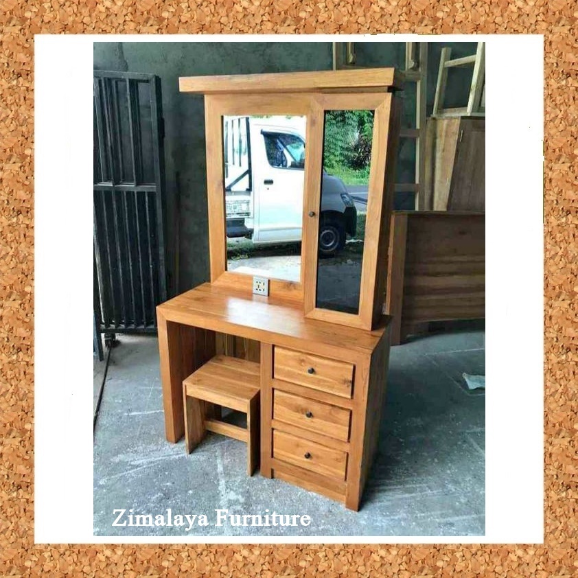 Meja Rias Minimalis Jati, Meja Rias Aesthetic Minimalis, Meja Rias Kayu, Meja Rias Minimalis