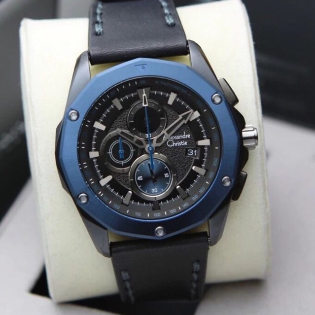 Alexandre Christie 6663 - AC6663 - 6663MC Blue Black Leather ORIGINAL
