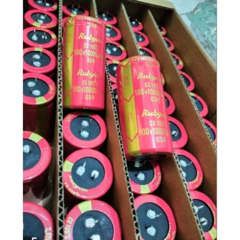 Kapasitor elco 10000uf 100vol rubycon