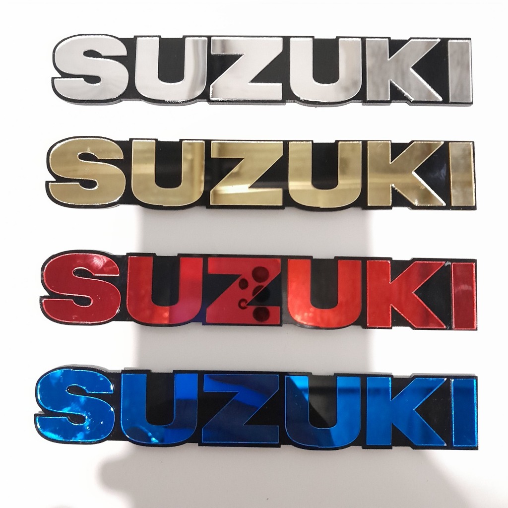 emblem 3d suzuki sepasang emblem tanki motor suzuki stiker akrilik logo suzuki