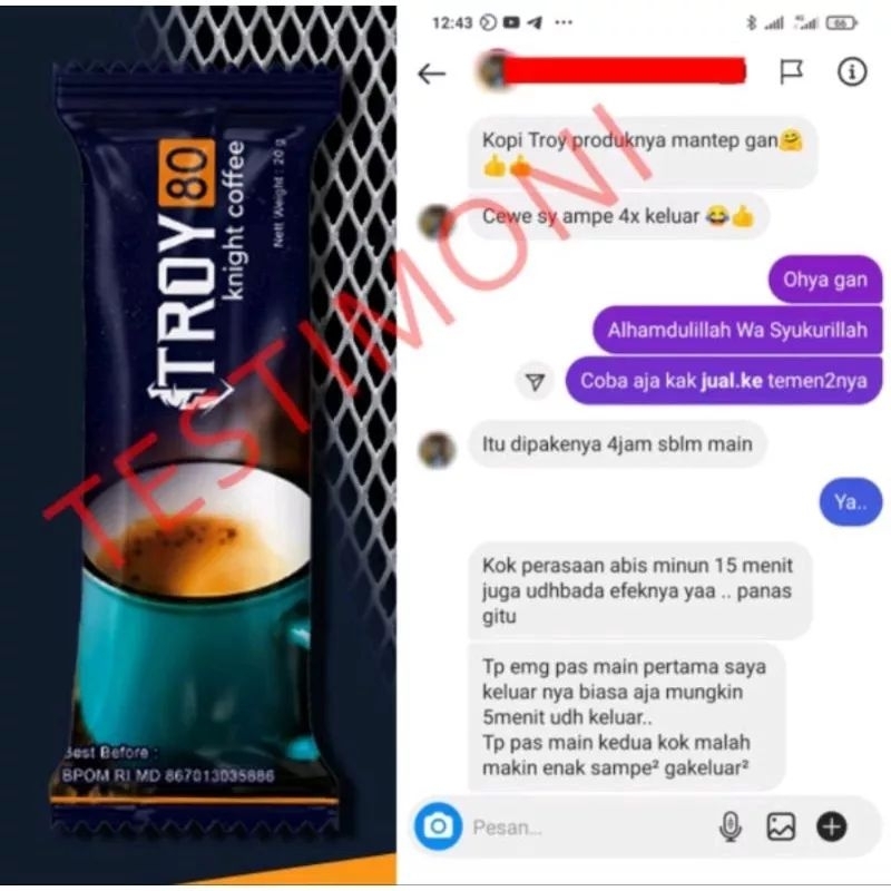 

KOPI KUAT TAHAN LAMA 100% ORIGINAL HERBAL TANPA EFEK SAMPING - Kopi Troy 80 Kemasan 1 Sachet