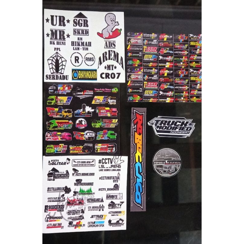 STIKER CCTV , Kawalan Miniatur Truck + BONUS Stiker truk