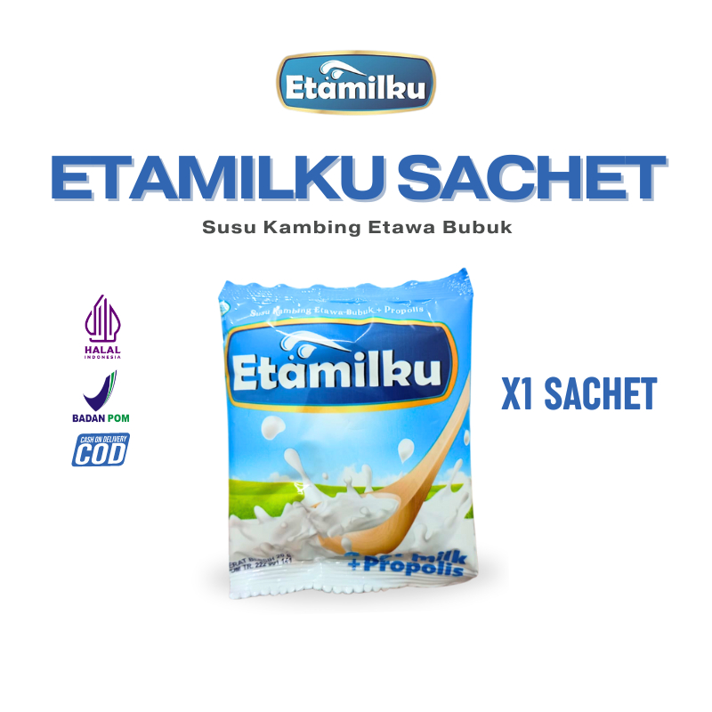 

Etamilku Susu Kambing Etawa Bubuk Goat Milk Plus Propolis Original 1 Sachet BPOM