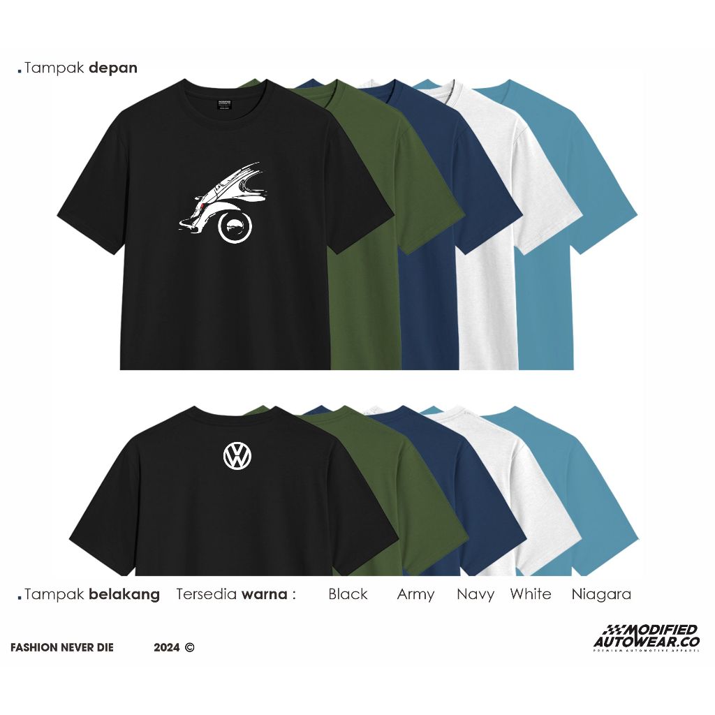 kaos VW kodok beetle modified autowear premium kaos vw kodok siluite art kaos pria vw beetle