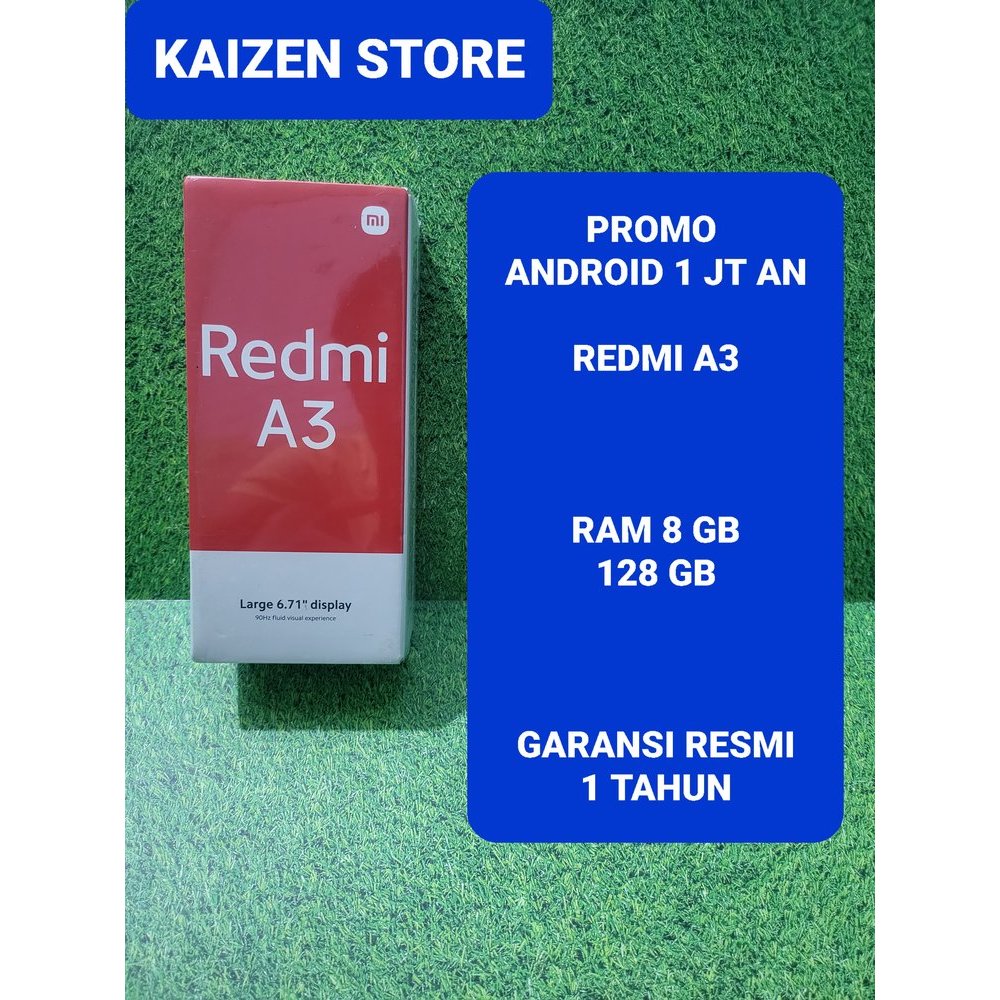 HP REDMI A3 ANDROID RAM 8GB MEMORI 128GB GARANSI RESMI 1 TAHUN