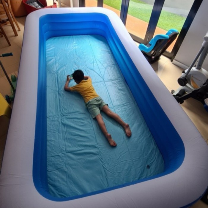 AQUATIC KOLAM RENANG ANAK DEWASA JUMBO 4,2 Meter / KOLAM KARET KOTAK SWIMMING POOL