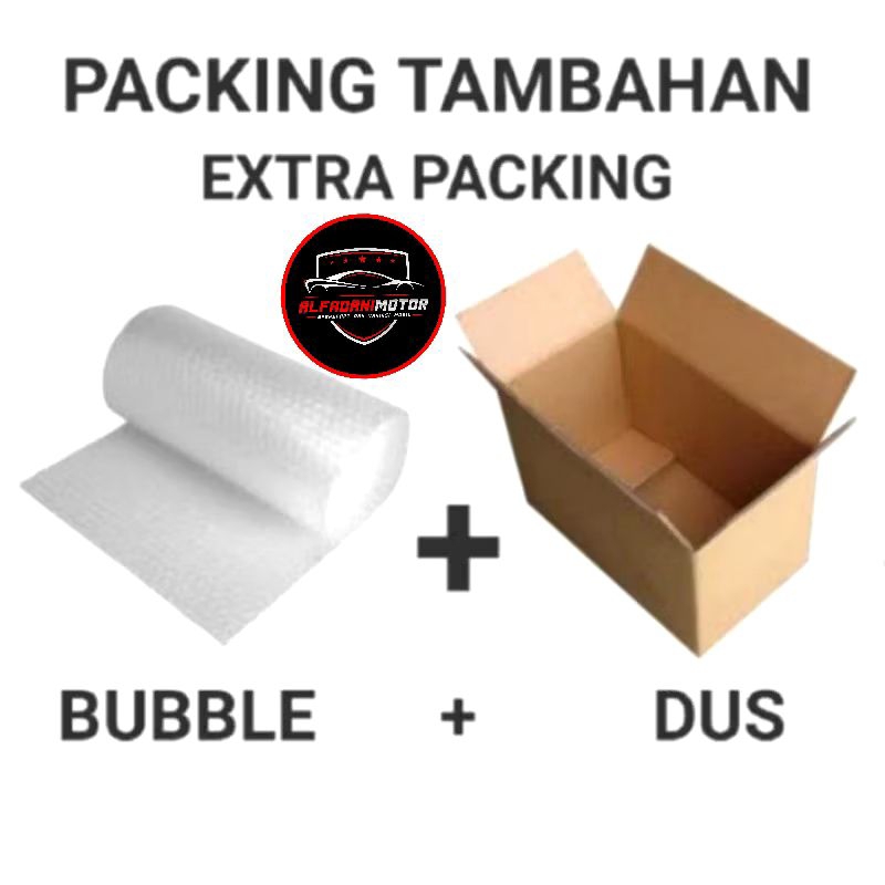 

xtra packing kardus tambahan dan bubblewarp tambahan