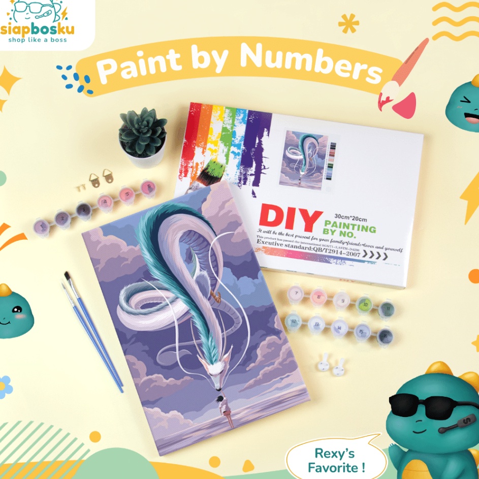 

PROMO AWAL TAHUN PAINT BY NUMBER 2x3 CM AESTHETIC KANVAS LUKIS ANIME LANDSCAPE PAINTING KIT