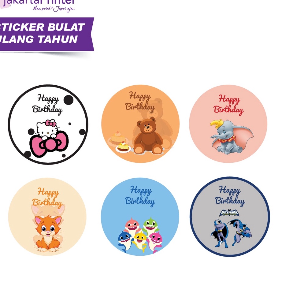 

SALE STICKER BULAT ULANG TAHUN ANAKSTICKER ULTAH CUSTOM