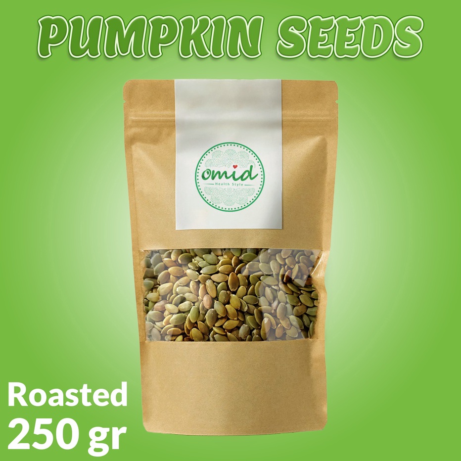 

TERBARU 25 gr Organic Roasted Pumpkin Seeds Biji Labu Panggang Organik