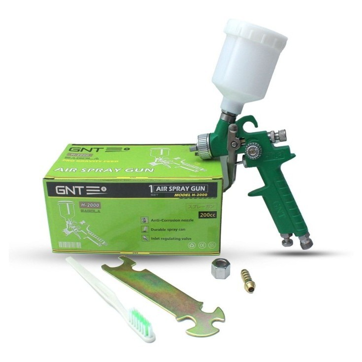Professional Spray Gun Nozzle HVLP Airbrush - H-2000 GNT SAGOLA Spray Gun H-2000 HVLP Tabung Atas 20