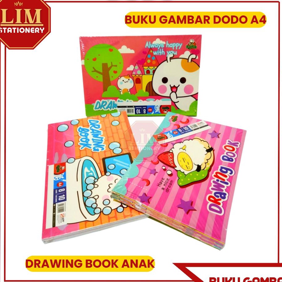 

READY STOCK BUKU GAMBAR A4 5 PCS SIDU