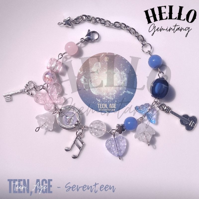 Seventeen Teen Age Stainless Steel Inspired Bracelet | Seventeen Bracelet | Gelang Seventeen | Beads