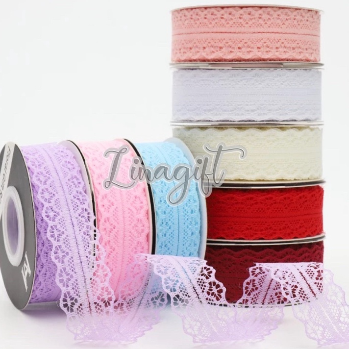 

BIG SALE FASION Rol 2 Yard GIFT RIBBON LACE 3MM 45MM 3 CM 45CM PITA RENDA AIR EXCLUSIVE ELEGANT BUNGA BOUQUET FLOWER WRAPPING HIASAN