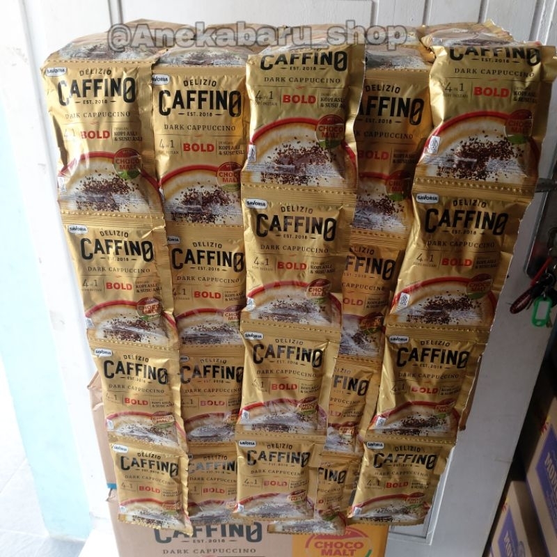 

( 1 RENCENG / 10 SACHET ) KOPI DELIZIO CAFFINO 4 in 1 DARK CAPPUCINO