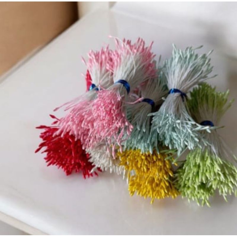 putik sari mini glossy - putik sari mini bunga 1 ikat - putik glossy - putik hias