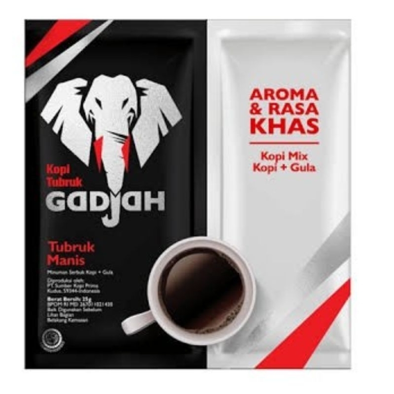 

Kopi Tubruk Gajah 2in1 25g, pembelian max 1 pcs