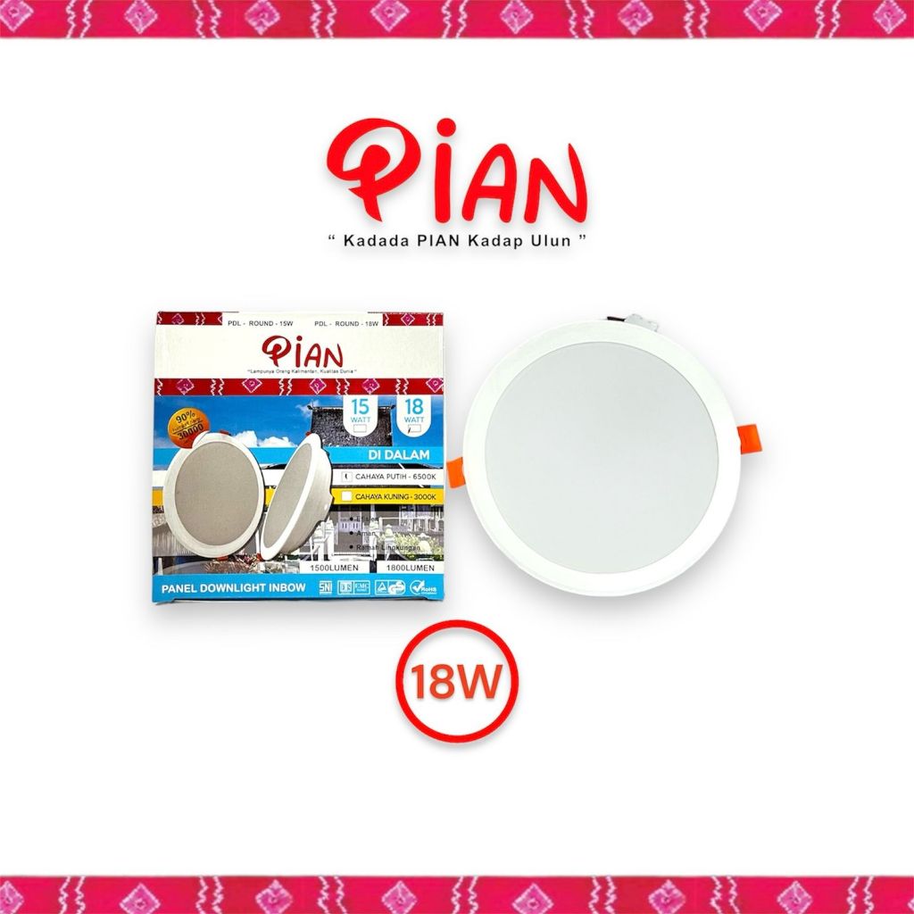 PIAN Downlight IB Led Panel 18 Watt