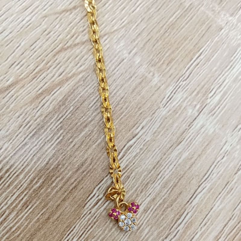 Gelang rantai anak Nori Ukir Silver