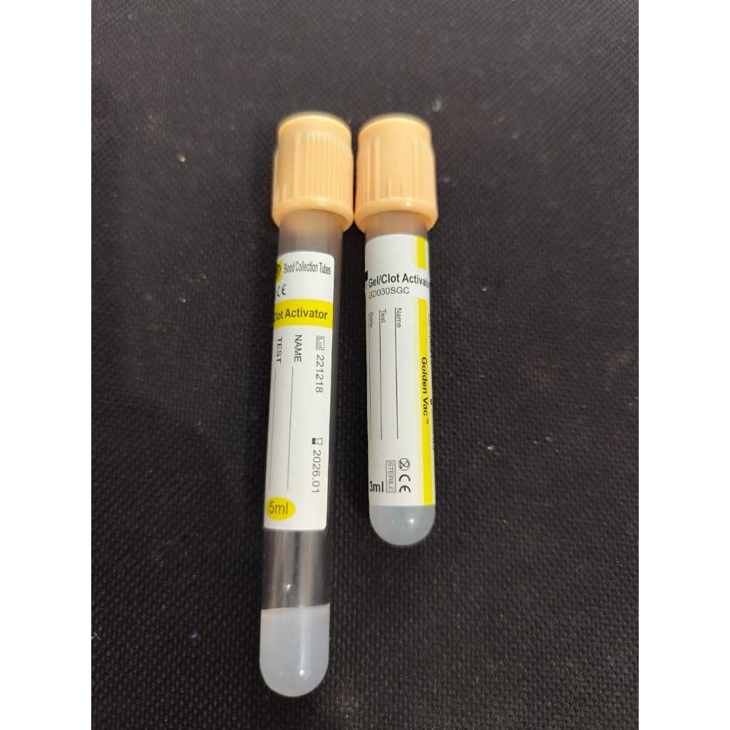 TABUNG GEL CLOTH ACTIVATOR MEREK GP VACUUM PET TUBE SERUM UNTUK PRP