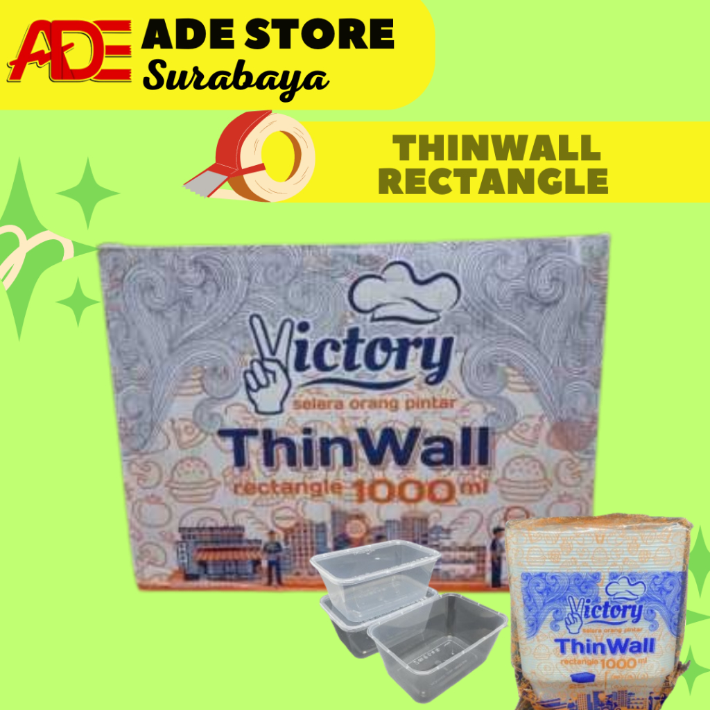 Kotak Makan/ Thinwall Rectangle 1000ml Victory