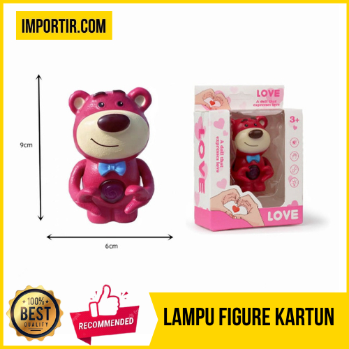 I love you Lampu Figure Kartun Lotso Sanrio Night Light Kawaii 3D LED Cinnamoroll Lampu Tidur Hadiah