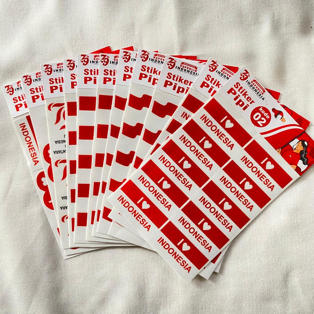 

Stiker Pipi Bendera Indonesia Sticker Pipi Agustusan Bendera Merah Putih Cocok untuk dijual kembali