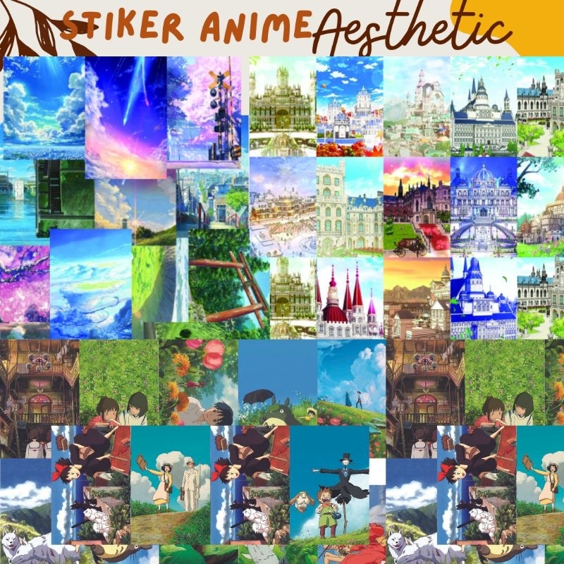 

Sticker Makoto Shinkai Manhwa Anime Pemandangan 13 pcs Waterproof Latar Scenery Kerajaan Chromo anti air stiker Kimi no nawa your name Suzume no tojimari weathering with you 5 cm per second latar manhua anime kingdom fantasi isekai