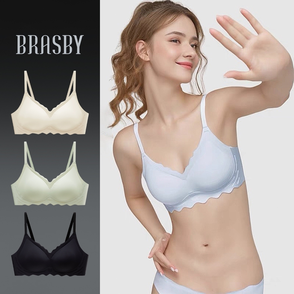 Brasby Bra wanita BH Polos Fashion Korea BH Push Up Tanpa Kawat Murah Import