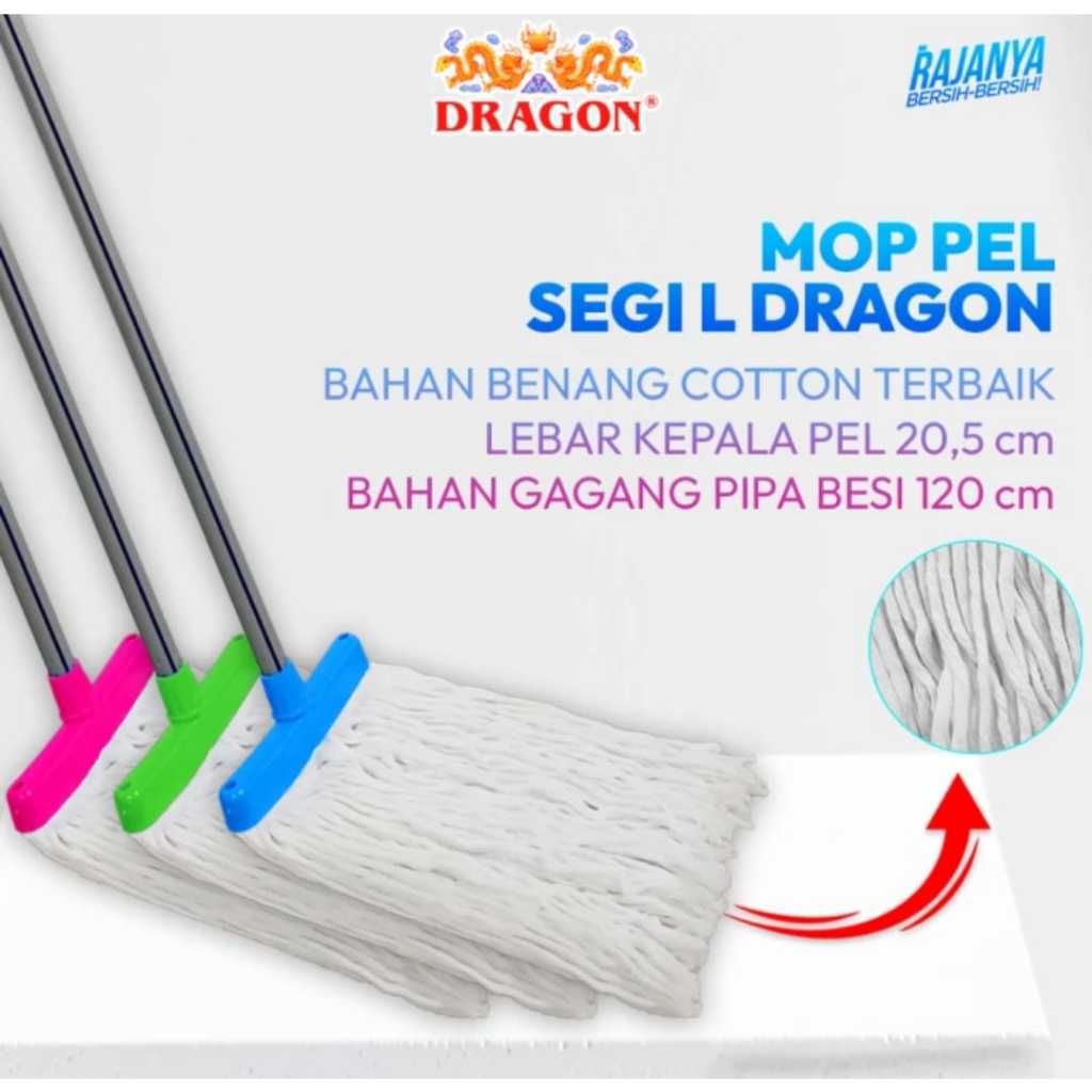 Kain Pel Lantai Mop Dragon Segi L Jumbo