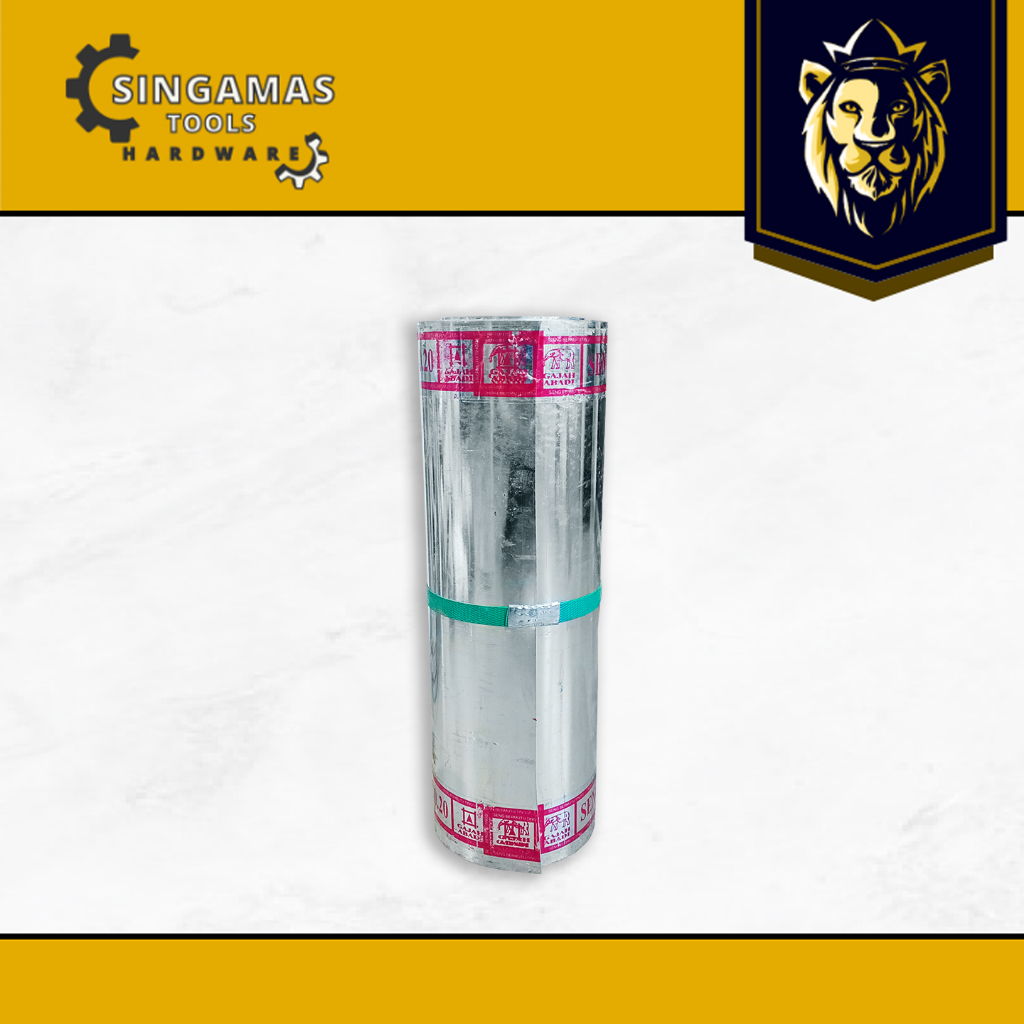GAJAH ABADI Seng Plat Talang Galvanis 0,2mm x 44cm - per Roll