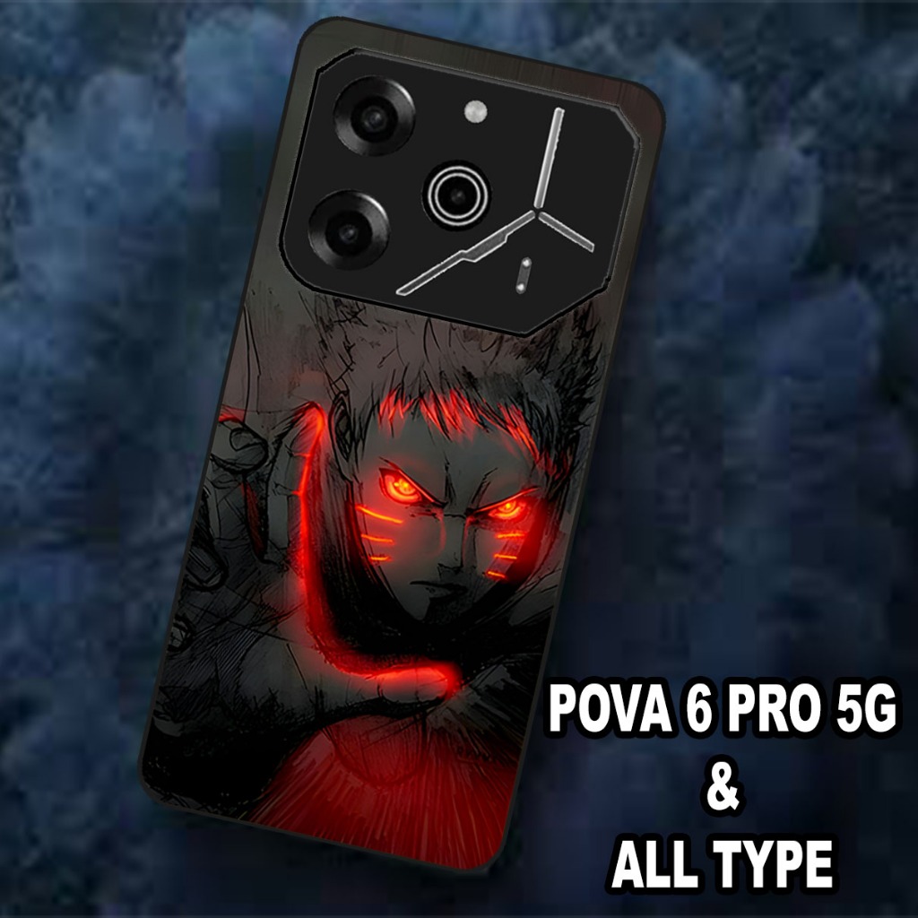 (S128) Case glossy kilau Motif NARUTO Untuk Hp POVA 6 / POVA 6 PRO 2024 , utk type hp yang lain bisa