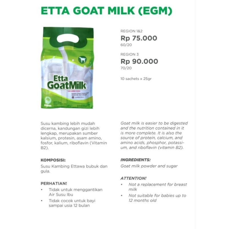 

SUSU KAMBING HNI ETTA GOAT MILK (EGM)