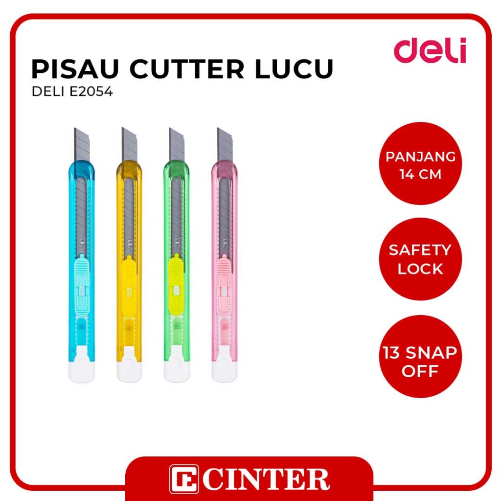 

DELI - CUTTER TAJAM / PISAU KECIL / PISAU TAJAM 2054 COMIKO 4 WARNA