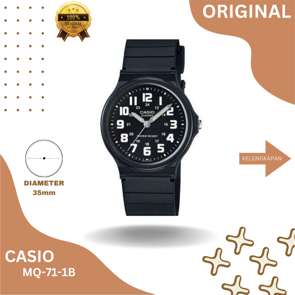 JAM TANGAN CASIO MQ 71 1B ORIGINAL GARANSI