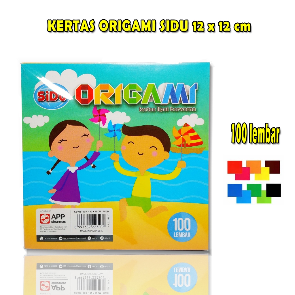 

kertas origami sidu 12 x 12 / 1 pack / 100 lembar