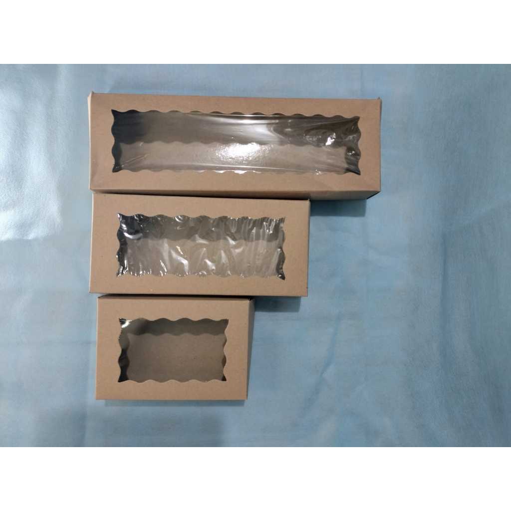 

ISI 100 PCS Box Kardus Kraft Brownies Laminasi Jendela Window / Dus Brownies 15x10x5 22x10x5 30x10x5