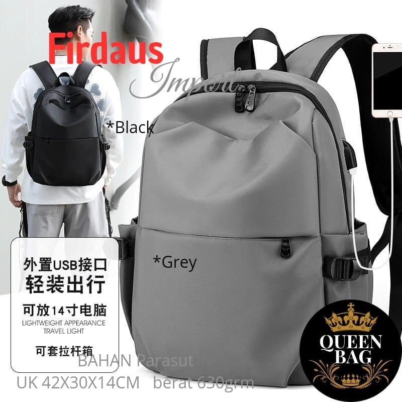 TAS RANSEL IMPORT PRIA TAS GENDONG BAHAN PARASUT FIRDAUS