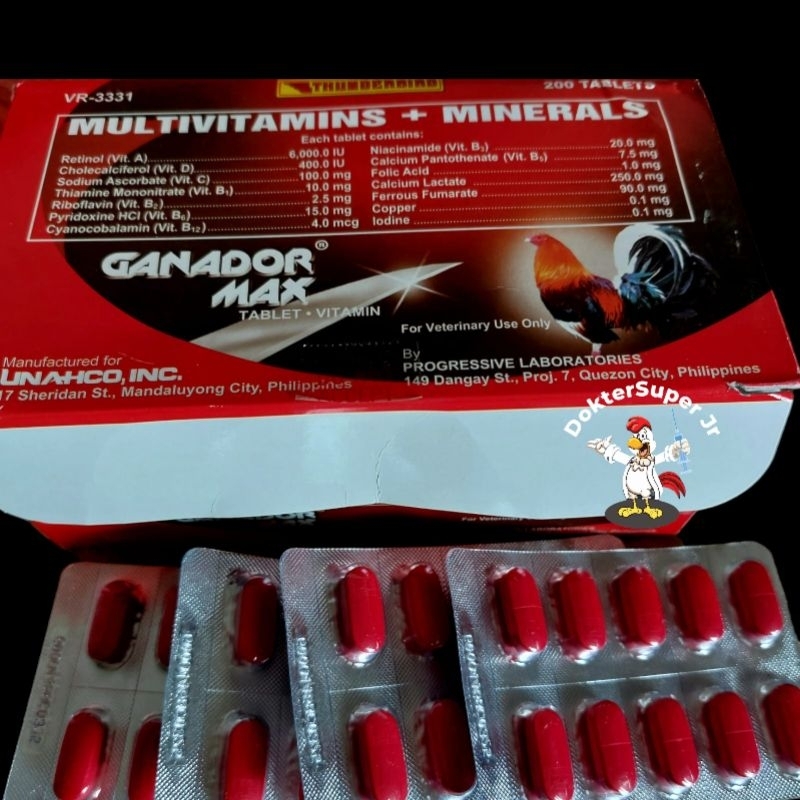 GANADOR MAX Doping vitamin ayam 1 strip