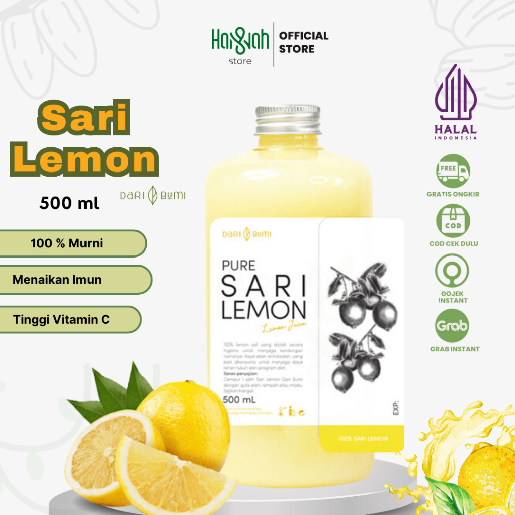 

Sari Lemon 500 ml Daribumi | Juice Sari Lemon Murni Daribumi Premium Quality