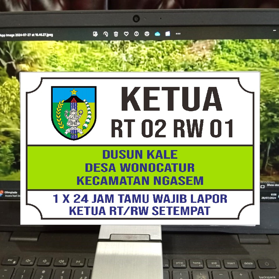 

Akrilik Plakat RT / RW | Papan Akrilik Plakat RT / RW