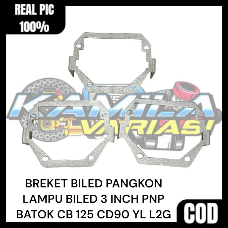 BREKET BILED PANGKON LAMPU BILED 3INCH PNP BATOK CB125 CD90 YL L2G