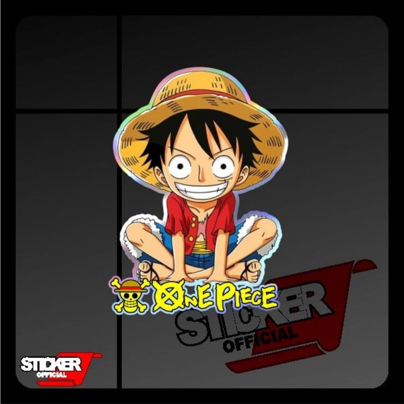 

sticker one piece kind helogram murah