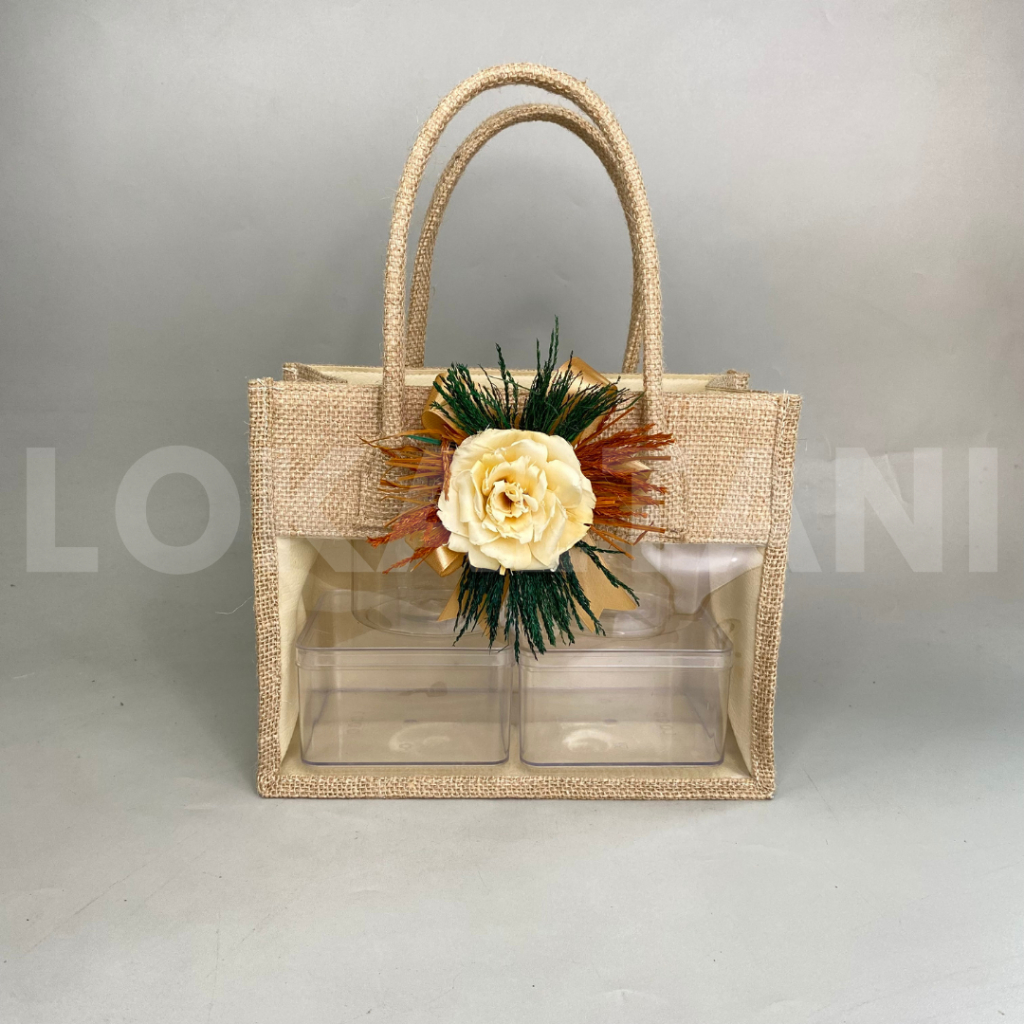 Tas Goni Totebag Premium / Tas Hampers Goni Mika Sedang / Tas Goni Mika