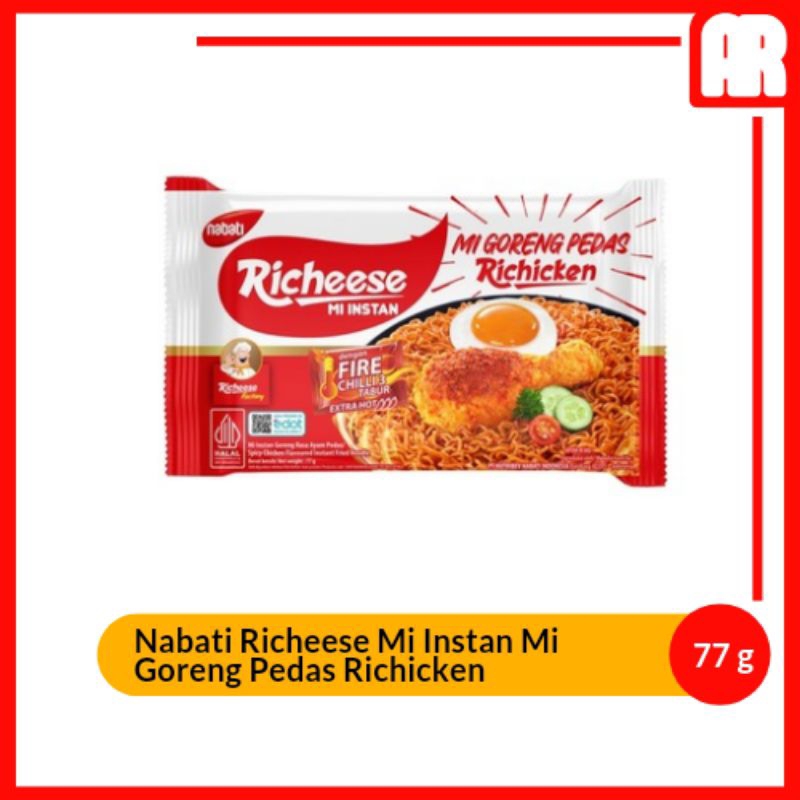 

Richeese Mi Instan Goreng Pedas Richicken 77g | AR Ostore